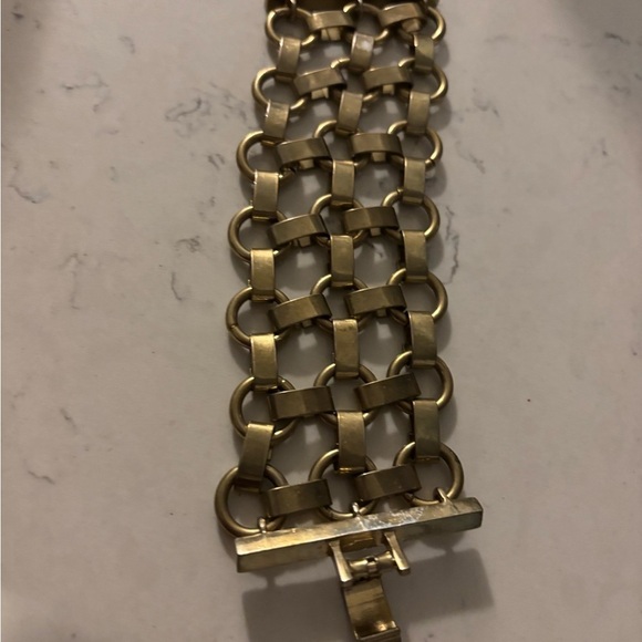 Vintage Chunky Gladiator Gold tone Link Chain Bracelet in Brass - Picture 11 of 11